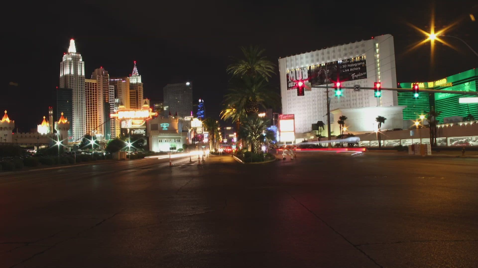 The Las Vegas Strip lit up at night